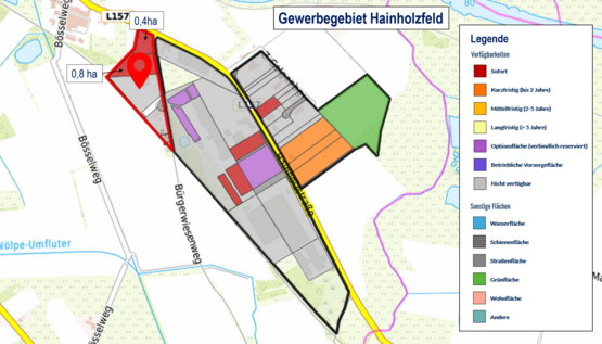 GE Hainholzfeld in Rethem © Metropolregion Hamburg/GEFIS (Eigene Darstellung WFG Deltaland aus GEFIS)