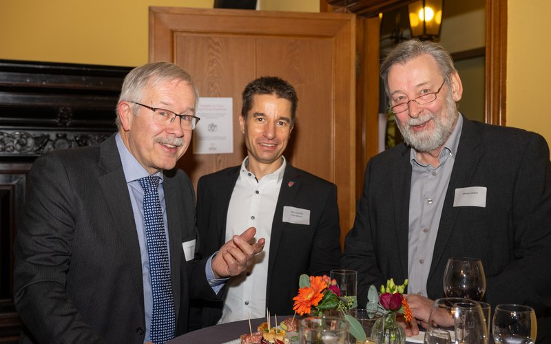 Impressionen der Feier v.l. Dr. Dieter Herzog, Niels Joachim und Michael Lebid